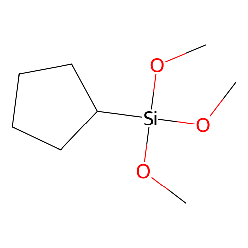 Cyclopentyltrimethoxysilane structure