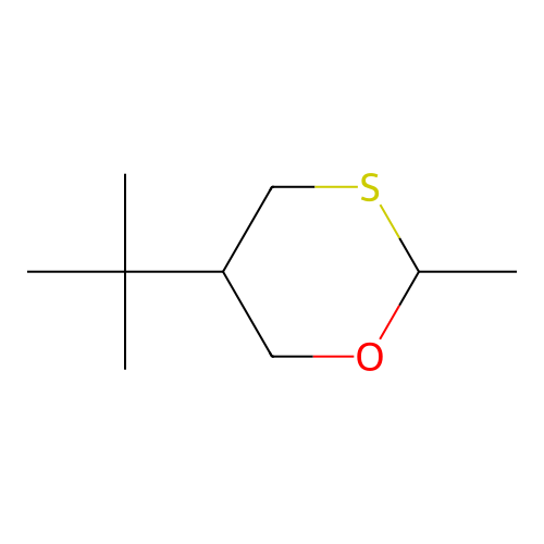 2-Methyl-5-t-butyl-1,3-oxathiane structure