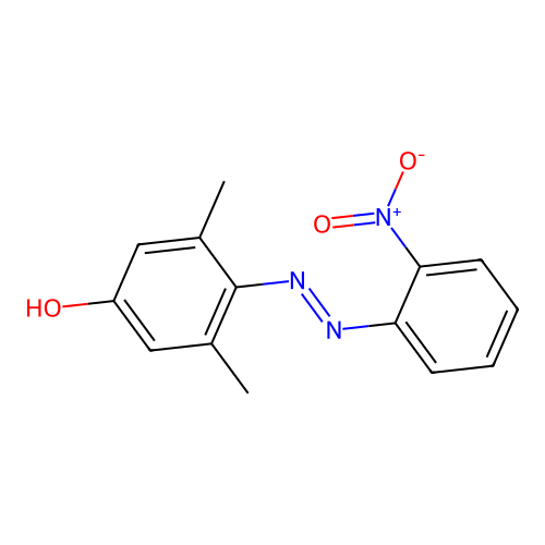 3,5-dimethyl-4-[(E)-(2-nitrophenyl)diazenyl]phenol structure