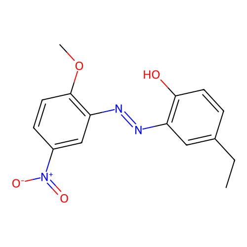 4-Ethyl-2-[(2-methoxy-5-nitrophenyl)diazenyl]phenol structure