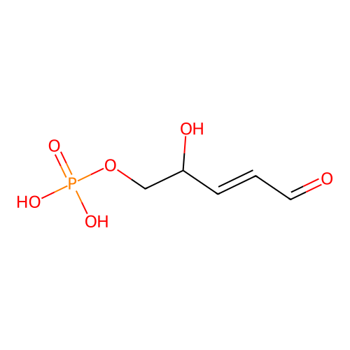 (2-Hydroxy-5-oxopent-3-enyl) dihydrogen phosphate structure