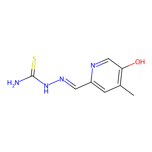 [(5-Hydroxy-4-methylpyridin-2-yl)methylideneamino]thiourea structure