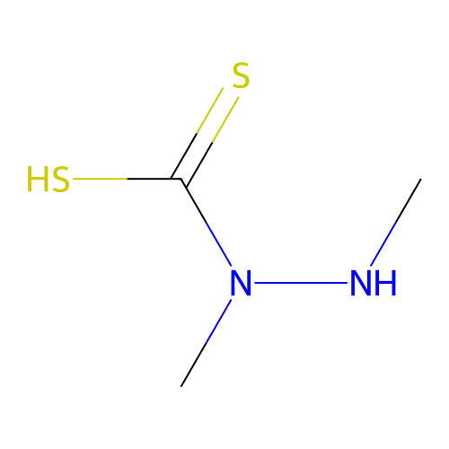 Methyl(methylamino)carbamodithioic acid structure
