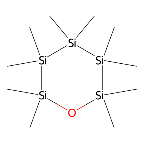 Oxapentasilacyclohexane, decamethyl- structure