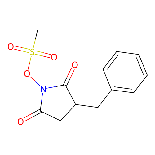 3-苄基-N-(甲磺酰氧基)琥珀酰亚胺 structure