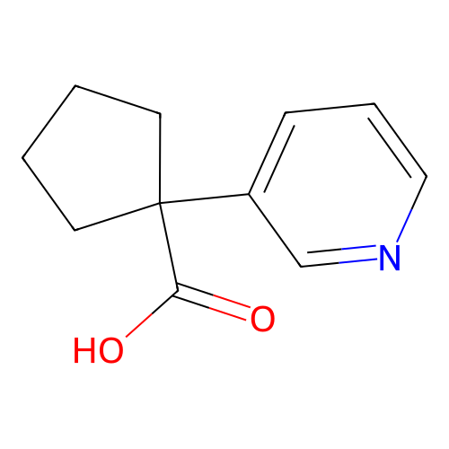 Cyclopentanecarboxylic acid, 1-(3-pyridinyl)- structure