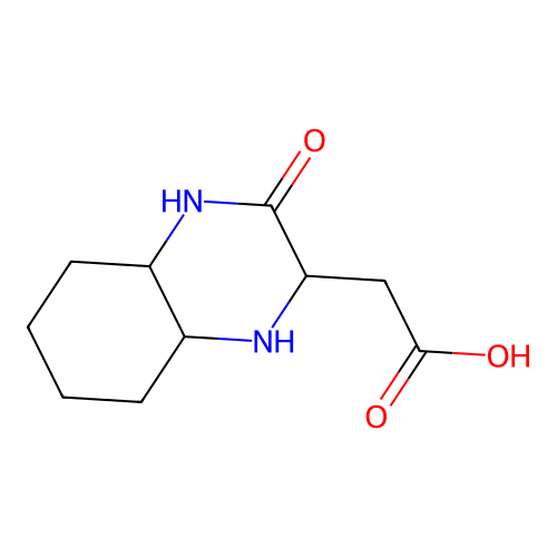 (3-Oxo-decahydro-quinoxalin-2-yl)-acetic acid structure