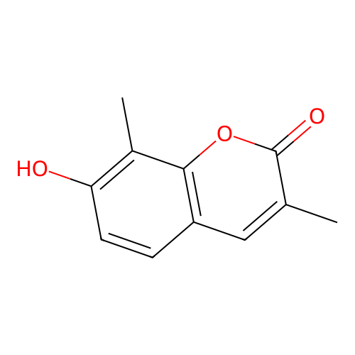 7-Hydroxy-3,8-dimethylchromen-2-one structure