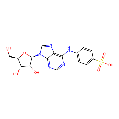 n6-(p-Sulfophenyl)adenosine structure
