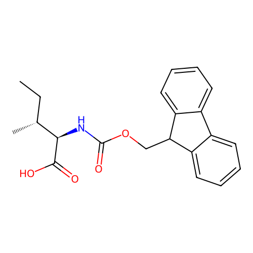 (2R,3R)-2-({[(9H-fluoren-9-yl)methoxy]carbonyl}amino)-3-methylpentanoic acid structure