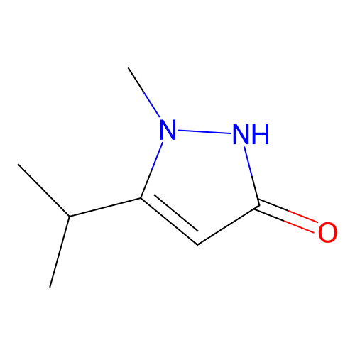 2-methyl-3-propan-2-yl-1H-pyrazol-5-one structure