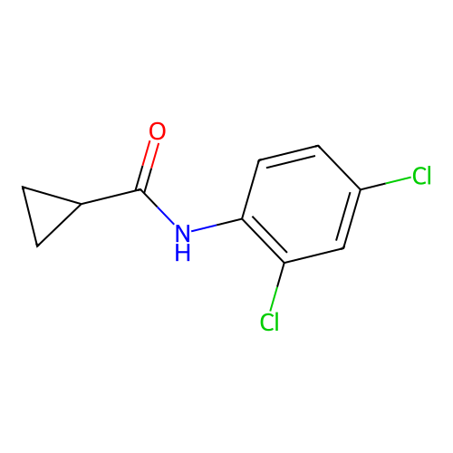 N-(2,4-dichlorophenyl)cyclopropanecarboxamide structure