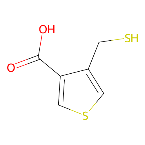 4-(Sulfanylmethyl)thiophene-3-carboxylic acid structure