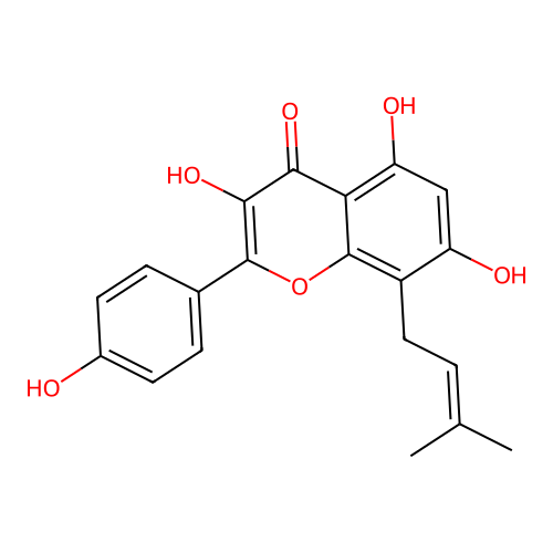 8-Prenylkaempferol structure