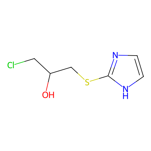 1-chloro-3-(1H-imidazol-2-ylsulfanyl)propan-2-ol structure