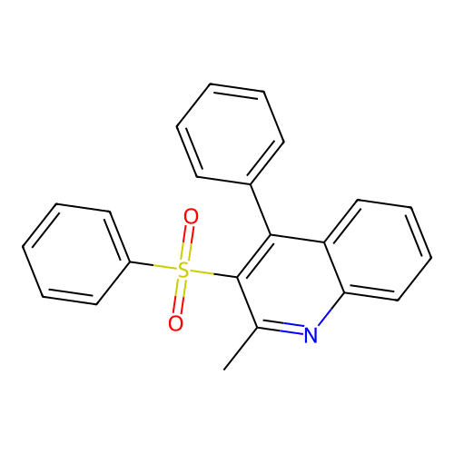 2-Methyl-4-phenyl-3-(phenylsulfonyl)quinoline structure