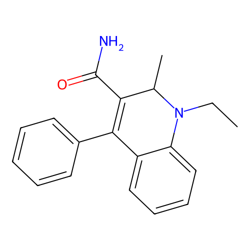 1-Ethyl-2-methyl-4-phenyl-1,2-dihydro-3-quinolinecarboxamide structure