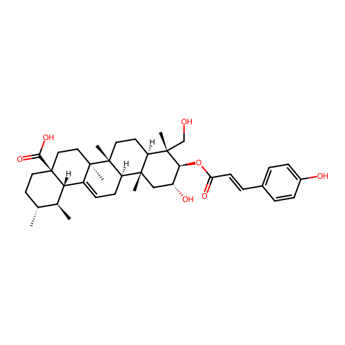 3-O-Coumaroylasiatic acid structure