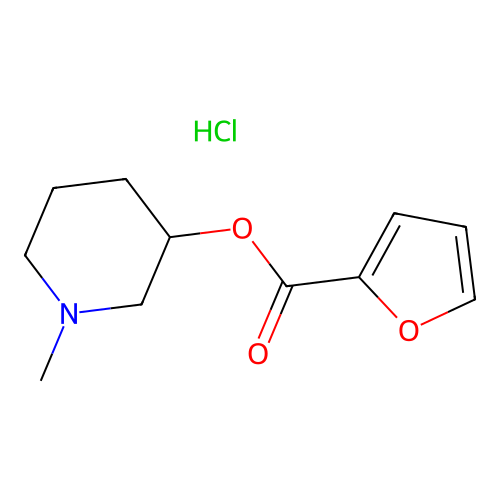 1-Methylpiperidin-3-YL furan-2-carboxylate hydrochloride structure