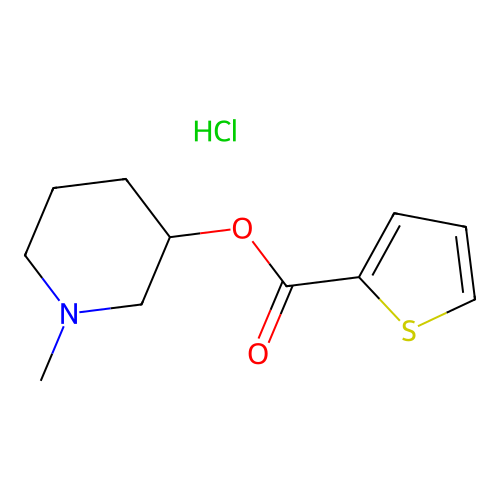 1-Methylpiperidin-3-YL thiophene-2-carboxylate hydrochloride structure