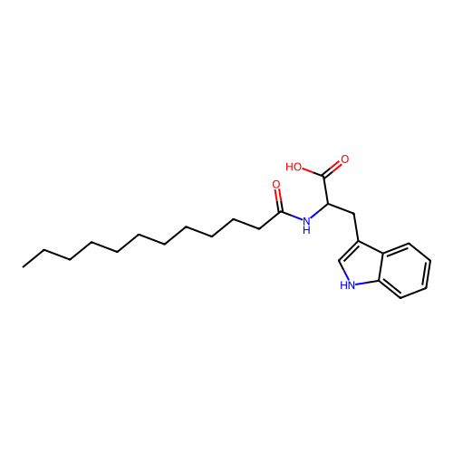 2-十二烷酰氨基-3-(3-吲哚基)丙酸 structure