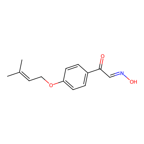 4-(3-Methyl-2-butenoxy)isonitrosoacetophenone structure