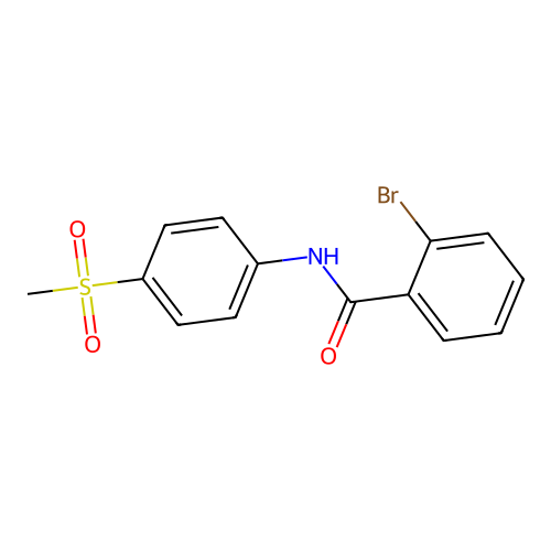 2-bromo-N-(4-methylsulfonylphenyl)benzamide structure