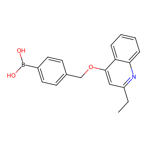 [4-[(2-Ethylquinolin-4-yl)oxymethyl]phenyl]boronic acid structure