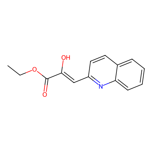 Ethyl 2-hydroxy-3-(2-quinolyl)prop-2-enoate structure