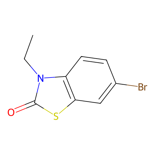 6-bromo-3-ethyl-1,3-benzothiazol-2(3H)-one structure