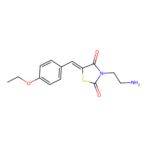 (Z)-3-(2-aminoethyl)-5-(4-ethoxybenzylidene)thiazolidine-2,4-dione structure