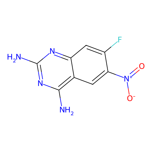 7-Fluoro-6-nitroquinazoline-2,4-diamine structure