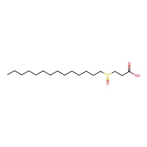 Propanoic acid, 3-(tetradecylsulfinyl)- structure