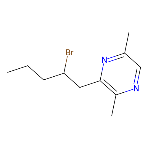 3-(2-Bromopentyl)-2,5-dimethylpyrazine structure