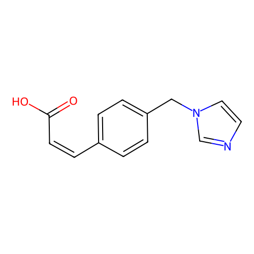 (Z)-3-[4-(imidazol-1-ylmethyl)phenyl]prop-2-enoic acid structure