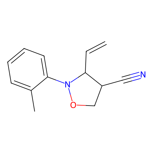 4-Isoxazolidinecarbonitrile, 3-ethenyl-2-(2-methylphenyl)- structure
