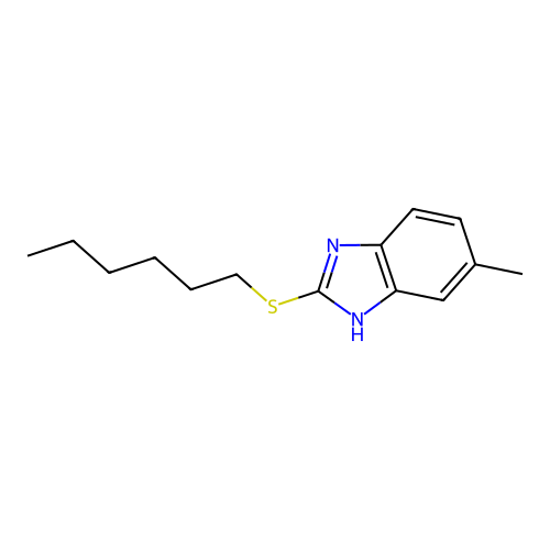 2-(Hexylthio)-5-methyl-1h-benzo[d]imidazole structure