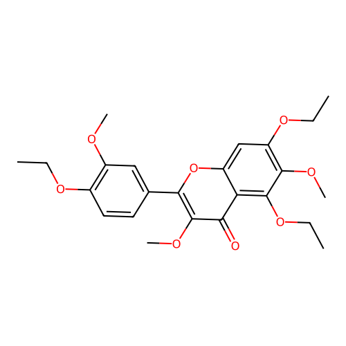 Flavone, 4',5,7-triethoxy-3,3',6-trimethoxy- structure