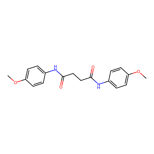 N,N'-双(4-甲氧基苯基)丁二酰胺 structure
