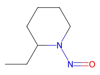 2-Ethyl-1-nitrosopiperidine structure