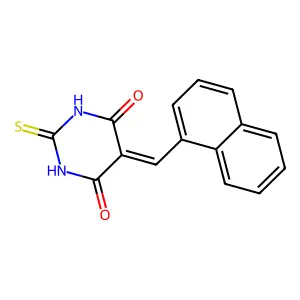 5-(Naphthalen-1-ylmethylidene)-2-sulfanylidene-1,3-diazinane-4,6-dione structure