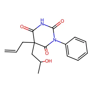 5-allyl-5-(beta-hydroxypropyl)-N-phenylbarbituric acid structure