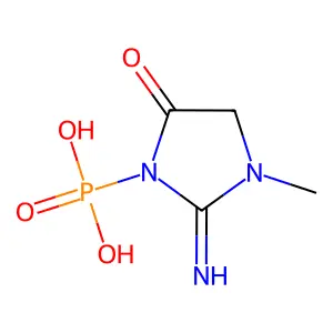 3-Phosphono-2-imino-1-methyl-4-oxoimidazolidine structure