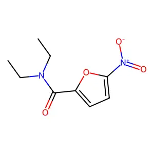 N,N-diethyl-5-nitrofuran-2-carboxamide structure