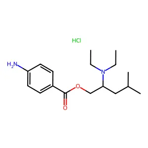 2-(二乙氨基)-4-甲基戊基 4-氨基苯甲酸盐酸盐(1:1) structure