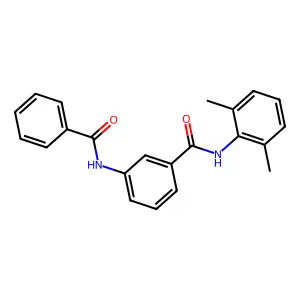 3-benzamido-N-(2,6-dimethylphenyl)benzamide structure