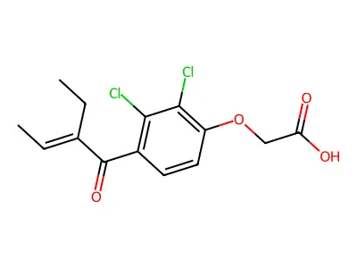 [2,3-Dichloro-4-(2-ethylidenebutyryl)phenoxy]acetic acid structure