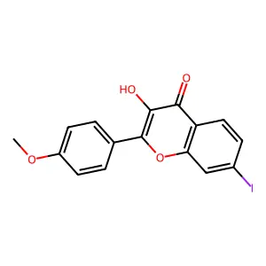 3-Hydroxy-7-iodo-2-(4-methoxyphenyl)chromen-4-one structure