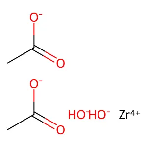 Bis(acetato-O)dihydroxyzirconium structure