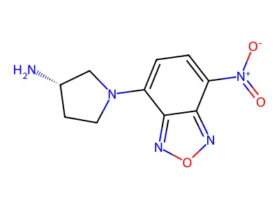 1-(4-Nitro-2,1,3-benzoxadiazol-7-yl)pyrrolidin-3-amine structure